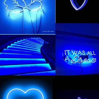 Led blue wallpaper