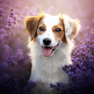 Purple dogs wallpaper