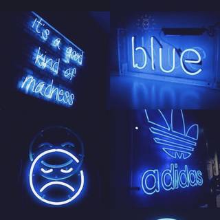 Led blue wallpaper