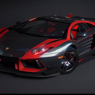 Black and red cars wallpaper