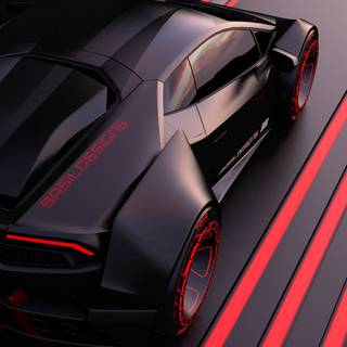 Black and red cars wallpaper
