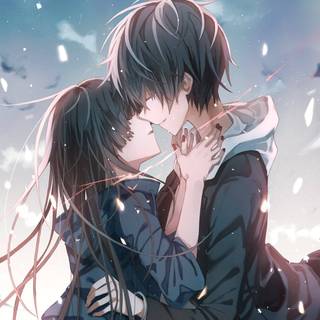 Young anime couples wallpaper