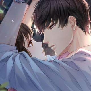 Young anime couples wallpaper