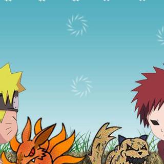 Naruto vs Gaara wallpaper