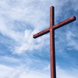 Wooden cross wallpaper
