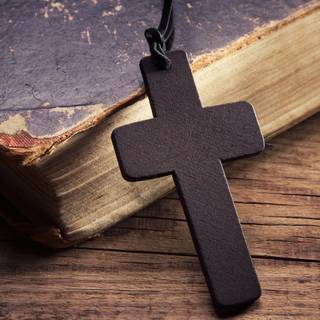 Wooden cross wallpaper