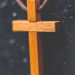 Wooden cross wallpaper