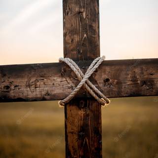 Wooden cross wallpaper