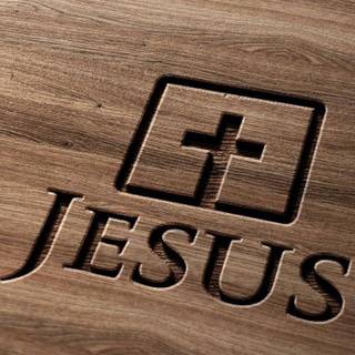 Wooden cross wallpaper