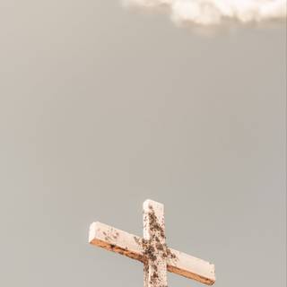 Wooden cross wallpaper