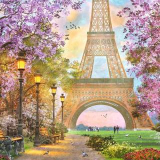 Paris spring computer wallpaper