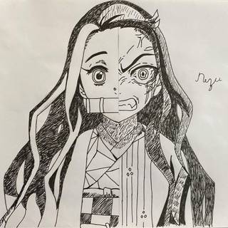 Nezuko demon half human wallpaper