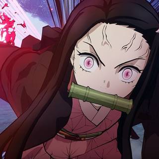 Nezuko demon half human wallpaper