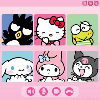Hello Kitty and her friends wallpaper
