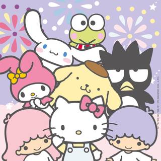 Hello Kitty and her friends wallpaper
