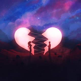 Heart illusion wallpaper