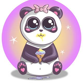 Panda sticker wallpaper