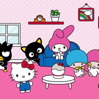 Hello Kitty and her friends wallpaper