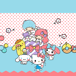 Hello Kitty and her friends wallpaper