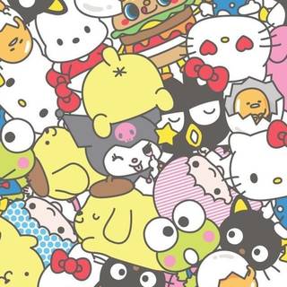 Hello Kitty and her friends wallpaper