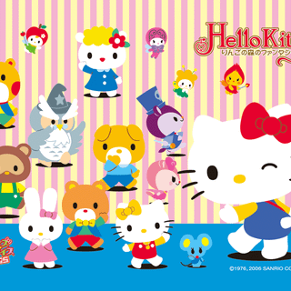 Hello Kitty and her friends wallpaper