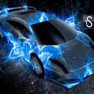 Cool blue fire wallpaper