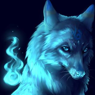 Cool blue fire wallpaper