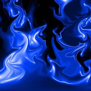 Cool blue fire wallpaper