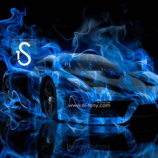 Cool blue fire wallpaper
