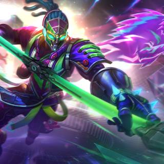 4k gaming neon body wallpaper