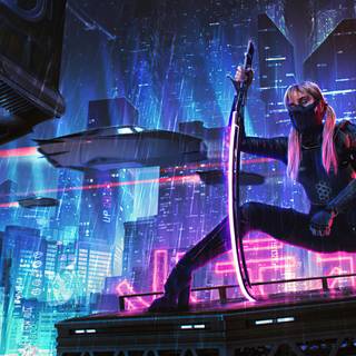 4k gaming neon body wallpaper