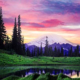 Spring mountains iPhone wallpaper