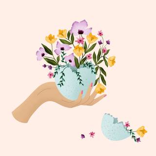 Spring minimalist desktop wallpaper