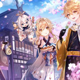 Manga spring wallpaper