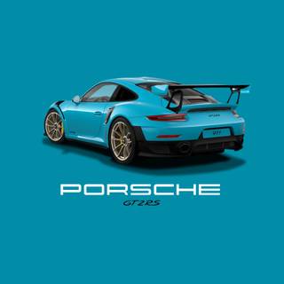 Miami blue Porsche wallpaper