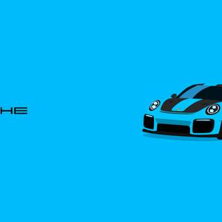 Miami blue Porsche wallpaper