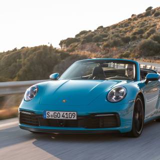 Miami blue Porsche wallpaper