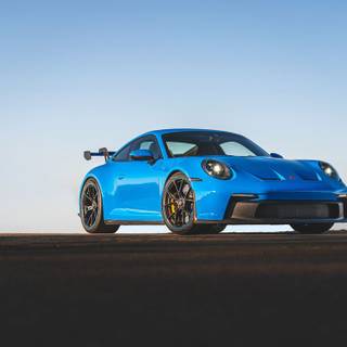 Miami blue Porsche wallpaper