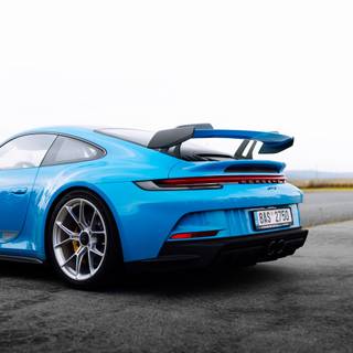 Miami blue Porsche wallpaper