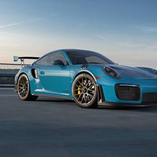 Miami blue Porsche wallpaper