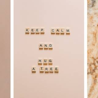 Inspirational beige wallpaper