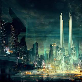 Si-fi city wallpaper