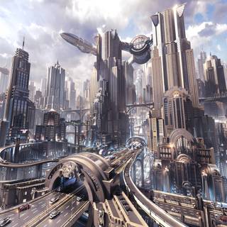 Si-fi city wallpaper