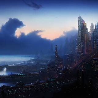 Si-fi city wallpaper