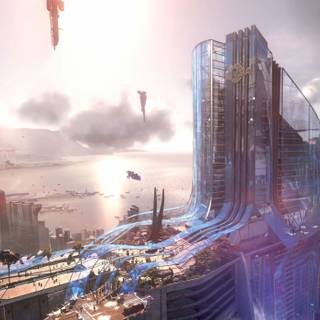 Si-fi city wallpaper