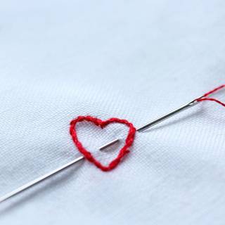 Heart thread wallpaper