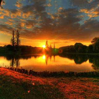 Spring sunsets laptop wallpaper