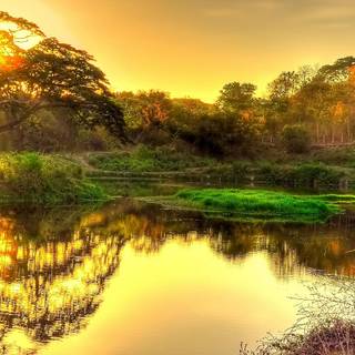 Spring sunsets laptop wallpaper