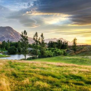 Spring clouds mobile wallpaper