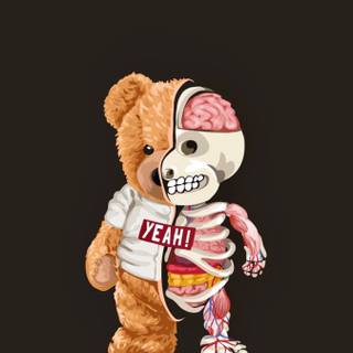 Kaws teddy bear wallpaper